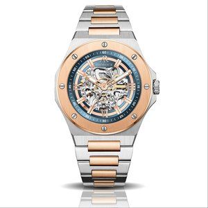 Asorock Watches Two Tone Rosegold/Blue Tubili Mens watch | Unique watch